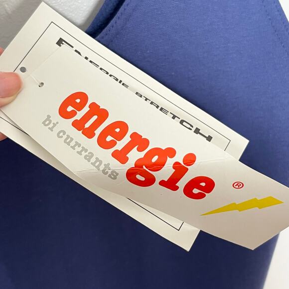 Vintage 90s Y2K Energie Tank Top Womens Large Blue Cotton Casual Deadstock - Picture 5 of 10